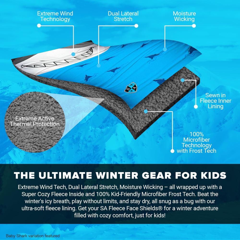 S A Frost Tech Fleece Face Shield for Kids - Cozy Fleece Neck Gaiter with S