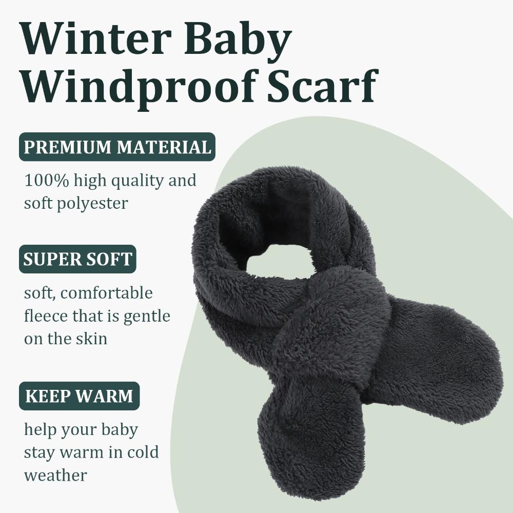 JANGANNSA Fleece Boys Girls Scarf Warm Winter Autumn Kids Collar Scarf Neck