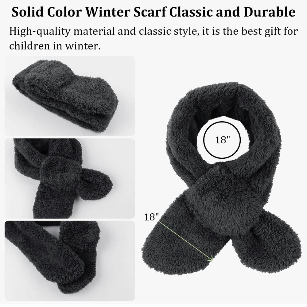 JANGANNSA Fleece Boys Girls Scarf Warm Winter Autumn Kids Collar Scarf Neck