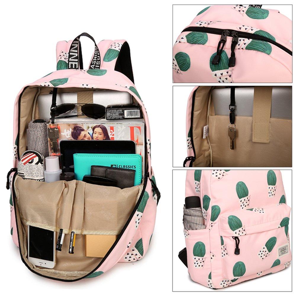 mygreen Kids ребенок девочка симпатичный рисунок принт рюкзак школьная сумка 11.5 дюймовый x15.7 дюймовый x5.1 дюймовый, розовый, сабо te
