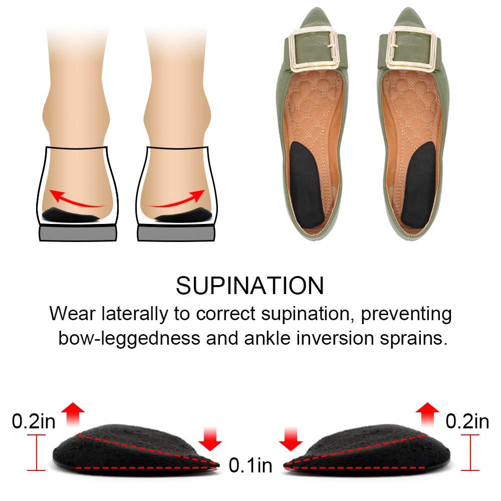 Dr. Foot*s Orthopedic Medial &amp; Lateral Heel Wedge Gel Insoles for Supinatio