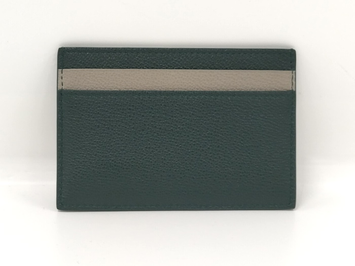 [ used ]BVLGARI card-case card-case BVLGARY BVLGARY man leather green 292037