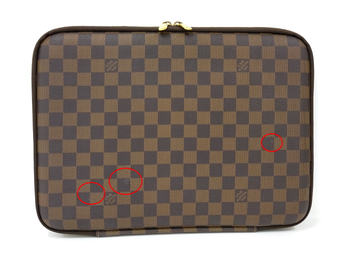 [ б/у ]LOUIS VUITTON компьютер рукав PM персональный компьютер кейс Damier ebenN58022