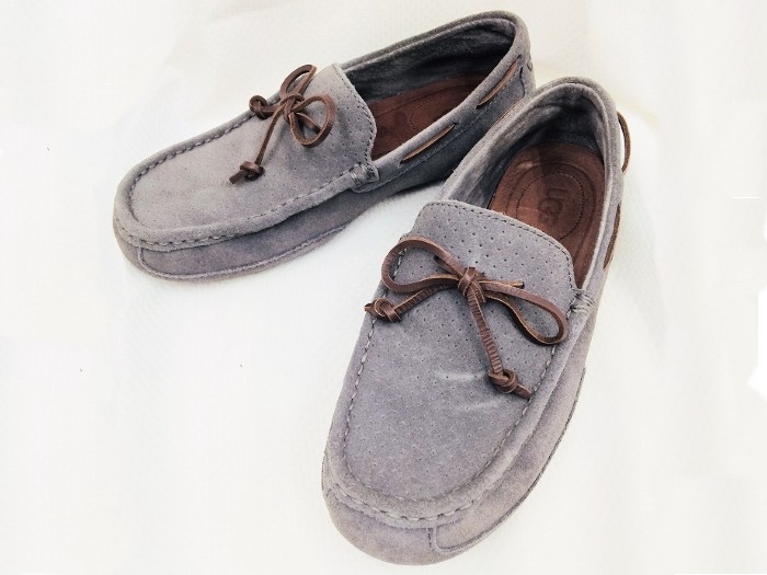 [ б/у ] UGG мужской deck shoes Cesta -pa-f мокасины серый серия указанный размер :25.0[jggS]