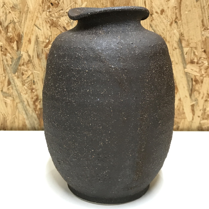[ used ] Kutani vase light brown group Kutani south mountain work [jgg]
