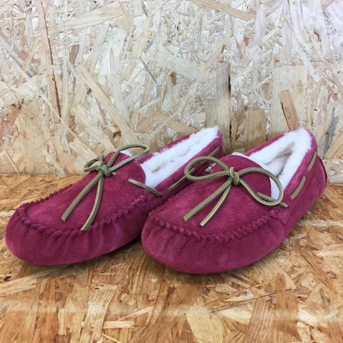 [ б/у ] UGG обувь мокасины лента красный указанный размер 25cm [jggS]