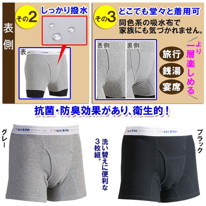  incontinence incontinence pants for man men's light . prohibitation flight . prohibitation mre not smell . not made in Japan free shipping stain .. prevention front . rear . safety pants 3 sheets set 