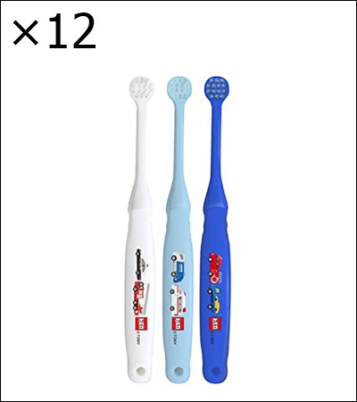 EBiSU（日用品） エビス トミカハブラシ 0.5～3才 B-700 × 12本 ベビー、キッズ用歯ブラシ、仕上げ磨き用歯ブラシの商品画像