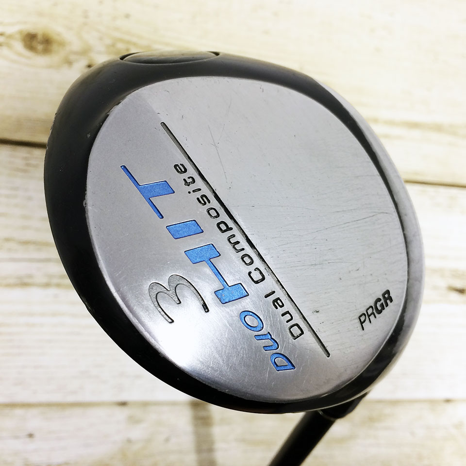 ( used ) PRGR DUO HIT Fairway Wood 3W 15° SR Flex 42.5 -inch original carbon shaft right profit . for D rank PRGR