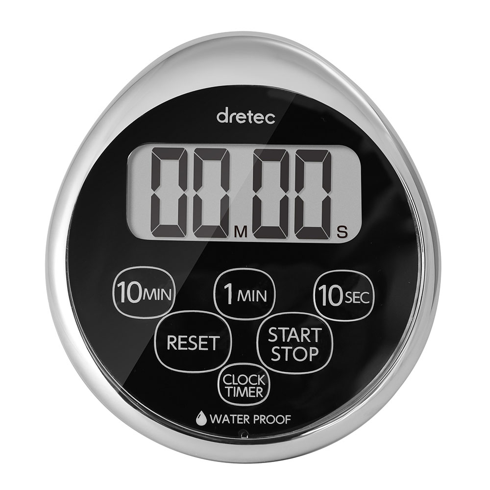 ドリテック ドリテック 時計付防水タイマー（クロム）T-565CRSP キッチンタイマーの商品画像