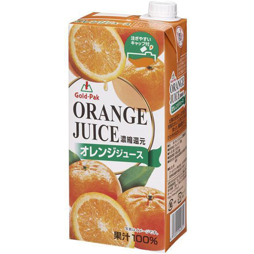 ゴールドパック オレンジジュース 紙パック 1L×12の商品画像