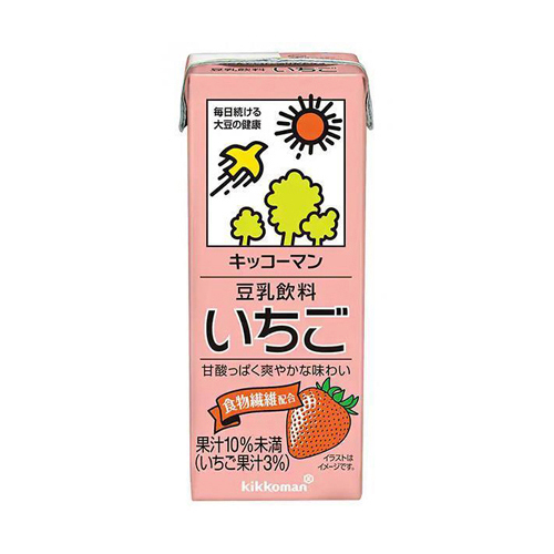[2 кейс ]kiko- man соевое молоко напиток клубника 200ml×18шт.@×2 коробка всего 36шт.