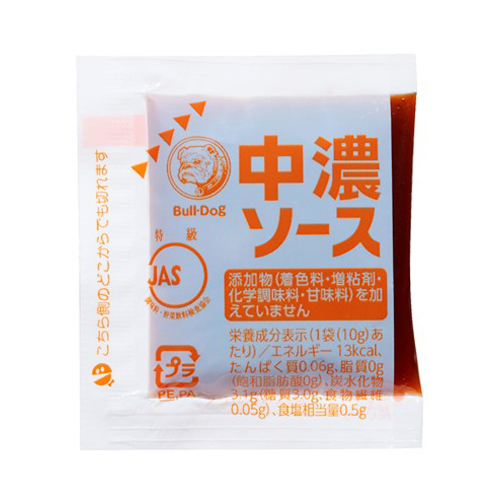 ブルドックソース ブルドック 中濃ソース 透明小袋 10g×200個 ウスター、中濃、お好みソースの商品画像