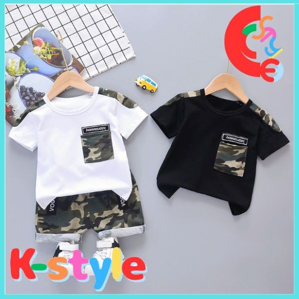  baby clothes setup top and bottom set 90 100 110 camouflage pattern T-shirt short sleeves newborn baby man girl child baby clothes child clothes celebration of a birth inside festival .