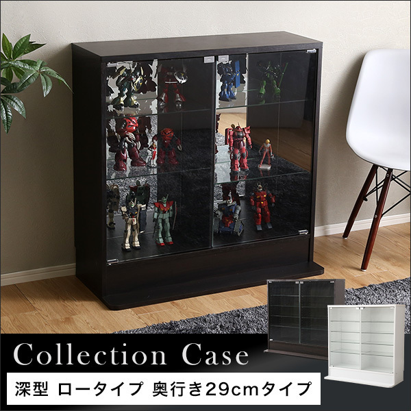  collection rack collection case display rack shelves glass collection board deep type low type IASI