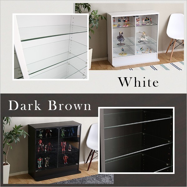  collection rack collection case display rack shelves glass collection board deep type low type IASI