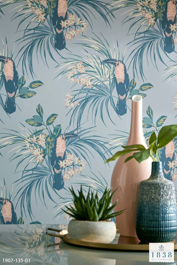 TECIDO 輸入壁紙 クロス テシード イギリス製 植物 鳥 オウム