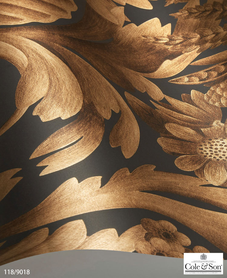 TECIDO（テシード） 輸入壁紙 クロス イギリス製 彫刻 鳥 植物 光沢