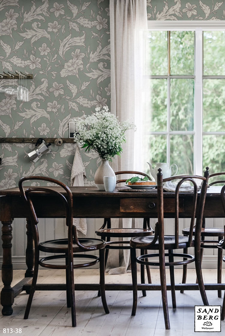 輸入壁紙 スウェーデン製 北欧 花柄 植物 ヨーロピアン Sandberg 53cm 10m ロール 813 19 クロス Diy リフォーム 1ロール単位 Tesb813 19 カベコレ Yahoo 店 通販 Yahoo ショッピング