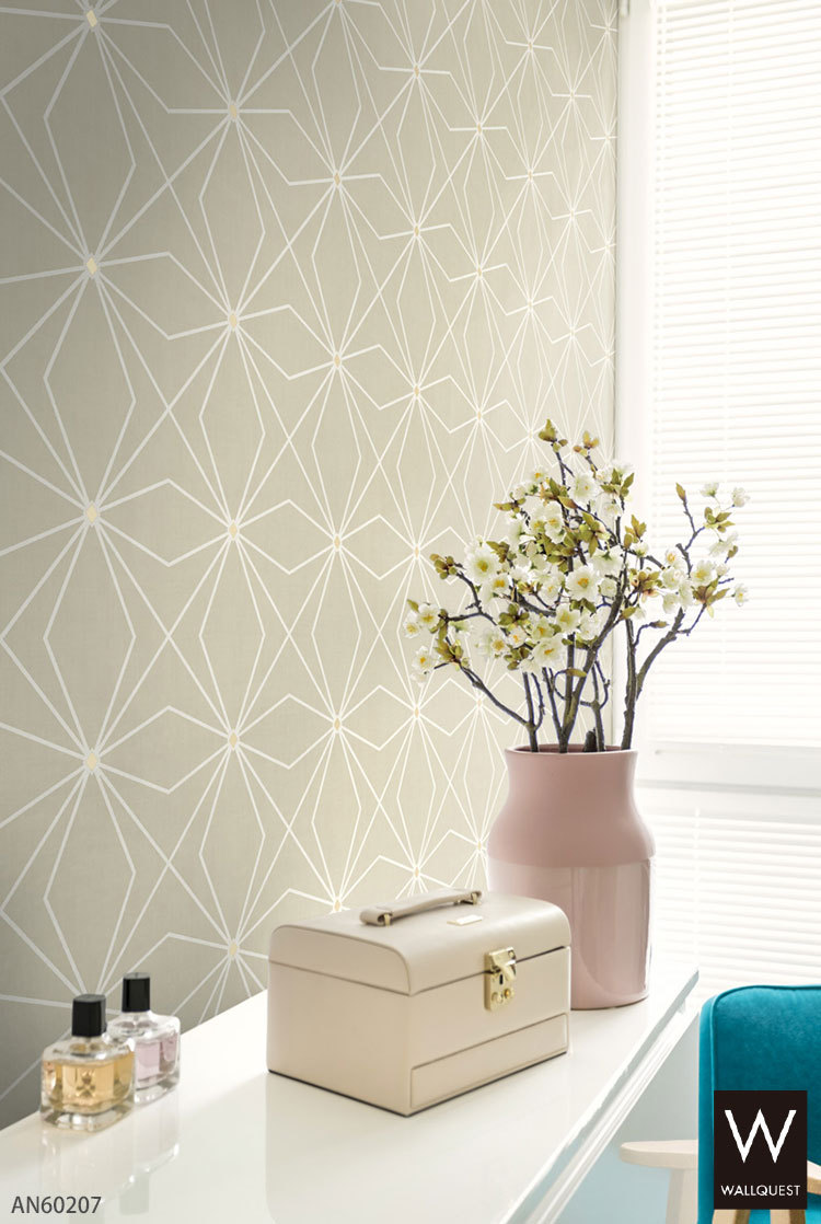 輸入壁紙 アメリカ製 麻の葉柄 線画 幾何学 花 Wall Quest 52cm 10m ロール An605 紙 クロス Diy リフォーム 1ロール単位 Tewqan605 カベコレ Yahoo 店 通販 Yahoo ショッピング