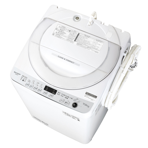 SHARP 7kg洗濯機 2022年製 ES-GE7F-W SHARP 全自動洗濯機 ES-GE7F-W （ホワイト系） 洗濯機本体 - 最安値