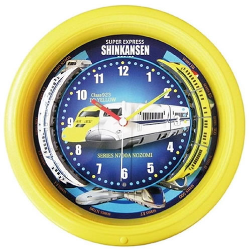 ダブルトレイン新幹線クロック 掛け時計 SR-WC16001BL（ブルー