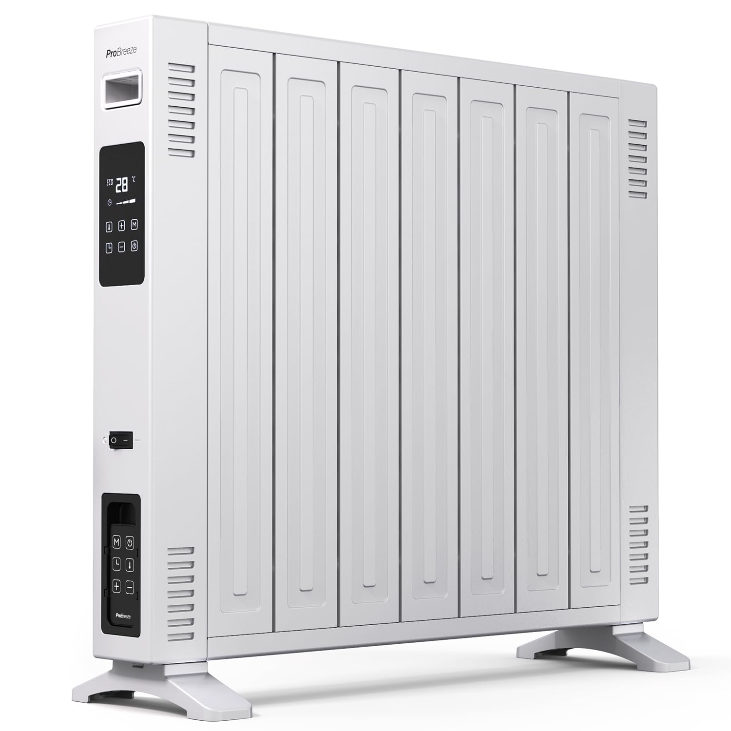 Pro Breeze следующего поколения масло отсутствует обогреватель 1200W топливо не для обогреватель радиатор тип электрический плита скорость . легкий 4 -ступенчатый безопасность функция сенсорная панель функционирование 