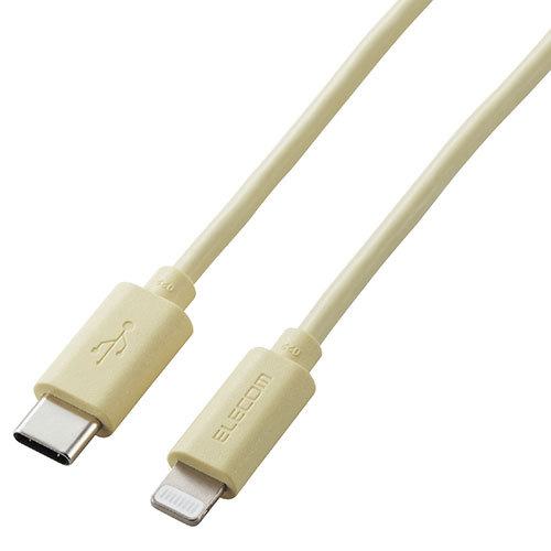 [5 piece set ] Elecom lightning cable Type-C-Lightning 1m yellow U2C-APCL10YLX5