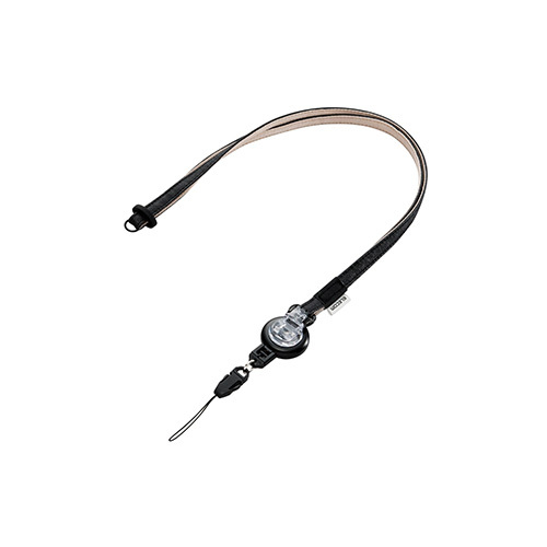 スマートフォン用ストラップ [落下防止クリップ付き］ MPA-ST01BK （ブラック）の商品画像