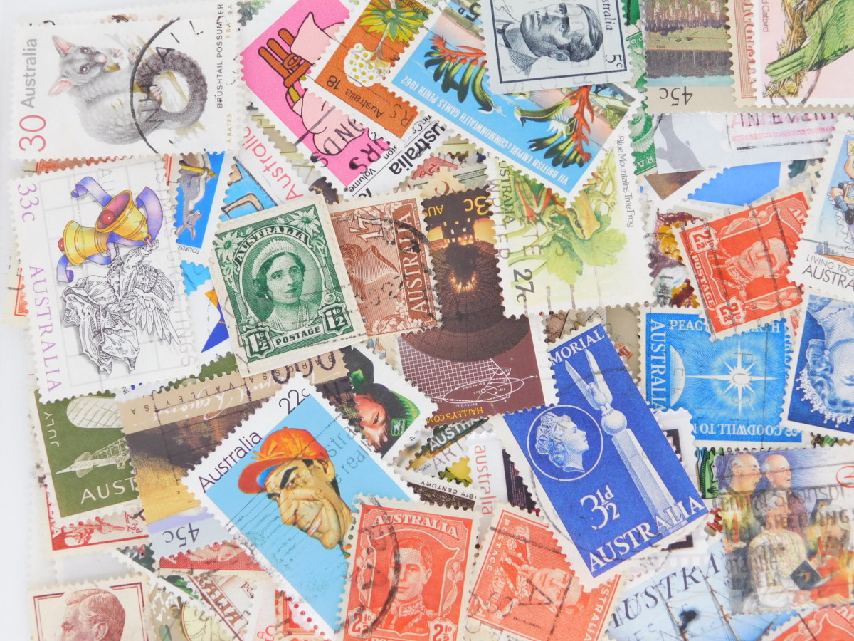 海外切手 オーストラリア １００枚 中・大型切手が中心 記念切手 使用済切手 外国切手 コラージュ 紙もの おすそ分けに :AUCOM100:海外切手のお店  ヤフー店 - 通販 - Yahoo!ショッピング