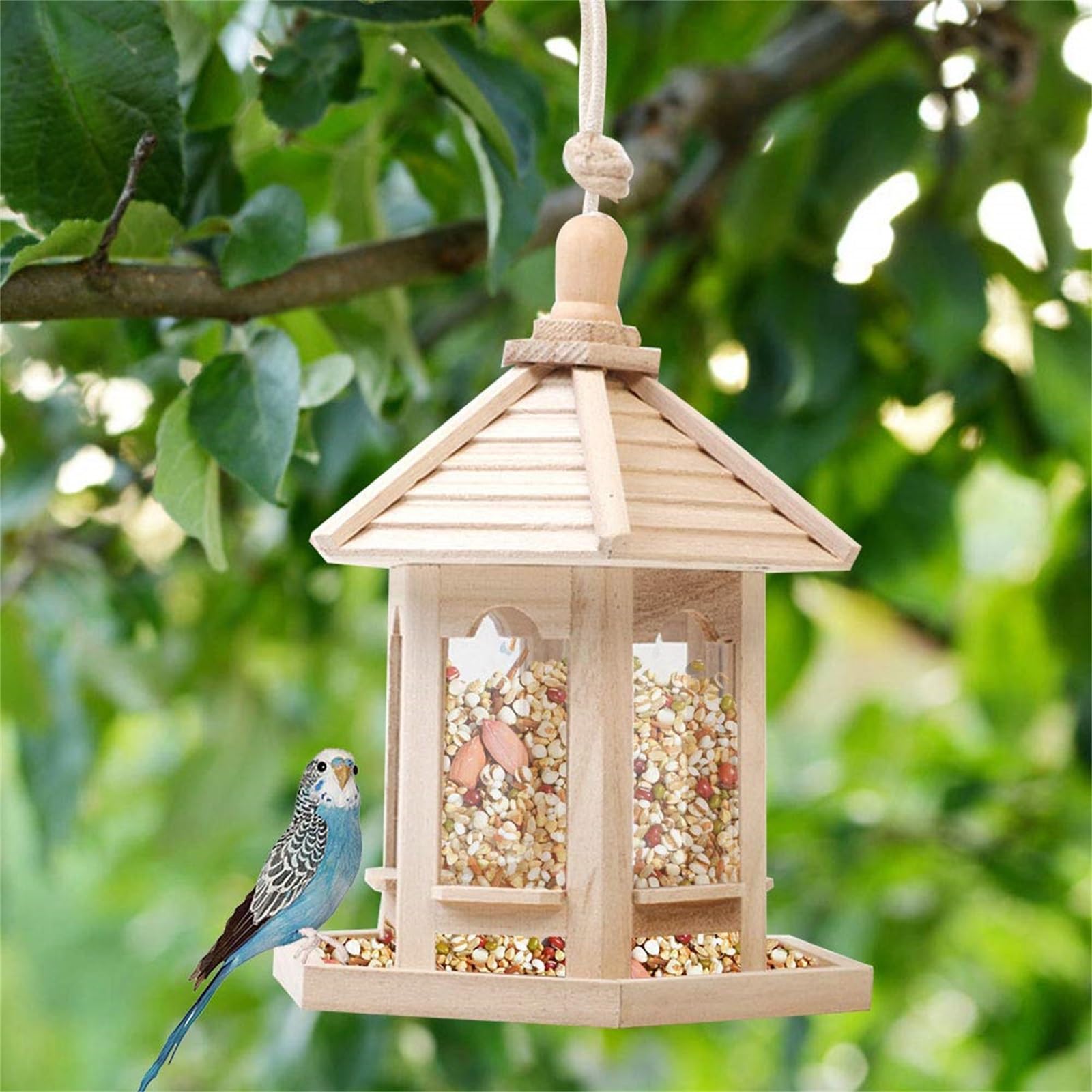  bird механизм подачи из дерева птица коробка для приманок дикая птица приманка inserting на крыше установлен грузоподъемность ниже приманка место кормушка птица маленький магазин наблюдение двор голубь модный наружный дизайн водонепроницаемый дикая птица кормушка приманка место кормушка 