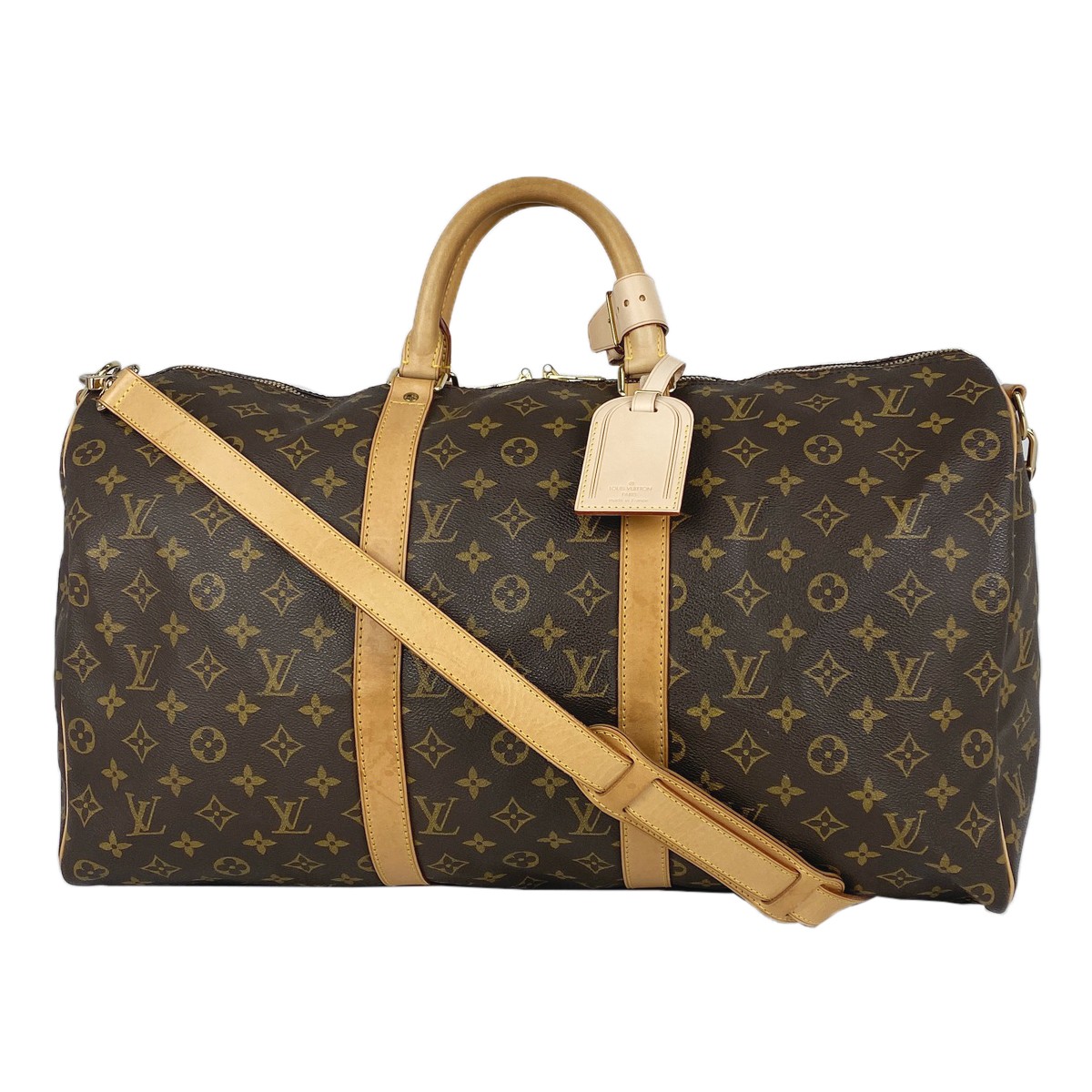 高品質の人気 ルイ ヴィトン Louis Vuitton キーポルバンドリエール 50 2way ハンドバッグ ショルダー ボストンバッグ モノグラム ブラウン M レディース 中古 人気商品は
