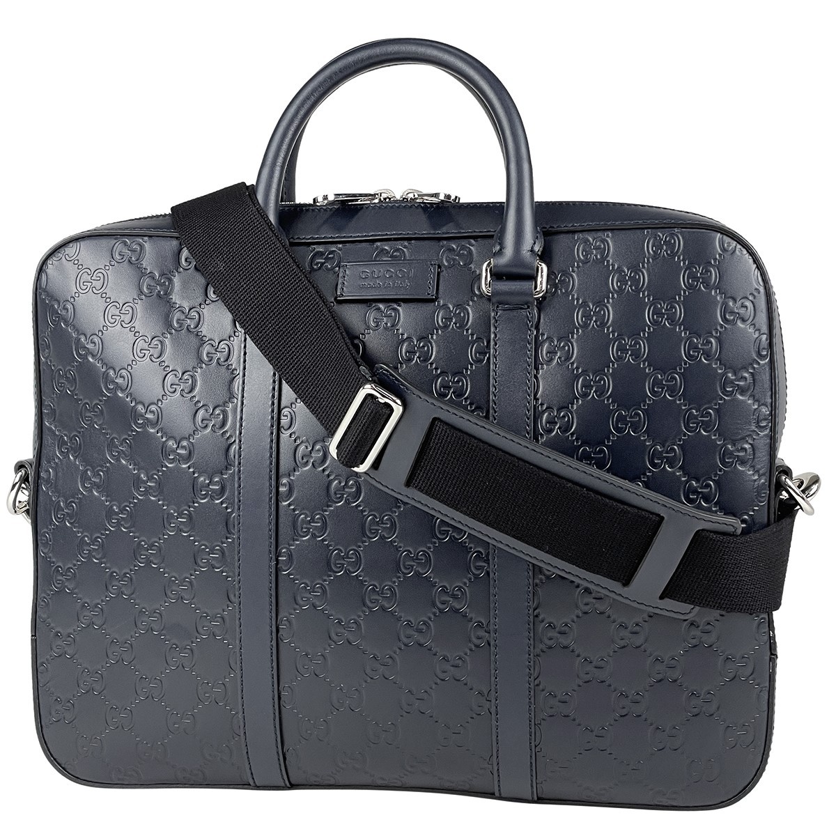 安い購入 グッチ Gucci グッチシマ ビジネスバッグ ブリーフケース 書類ケース 紳士 通勤 ビジネスバッグ シマレザー ネイビー メンズ 人気絶頂 Zoetalentsolutions Com
