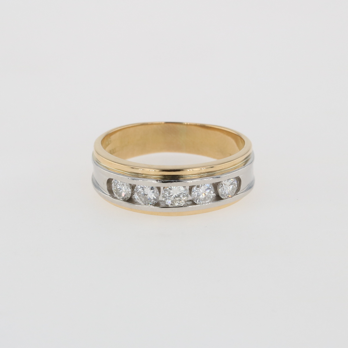 メレダイヤ デザインリング K18 イエローゴールド 指輪 プラチナ 