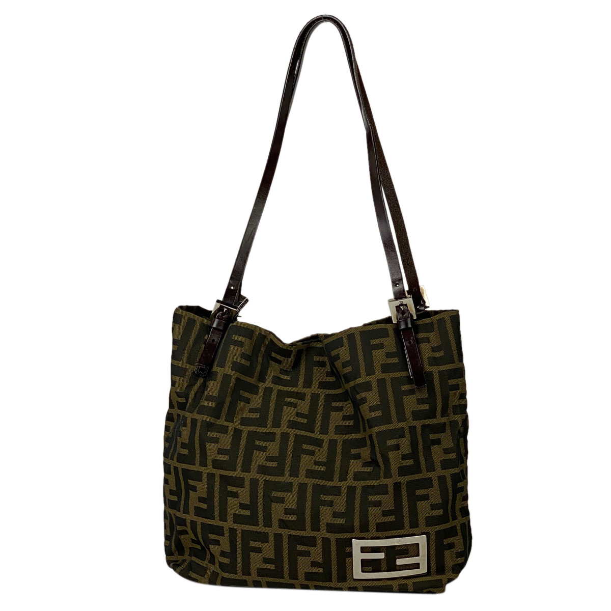 フェンディ FENDI ズッカ柄 トートバッグ ショルダーバッグ 肩掛け トートバッグ ナイロンキャンバス ブラウン 26633 レディース 中古 フェンディ FENDI ズッカ柄 トートバッグ ショルダーバッグ 肩掛け トートバッグ ナイロンキャンバス ブラウン 26633 レディース 中古