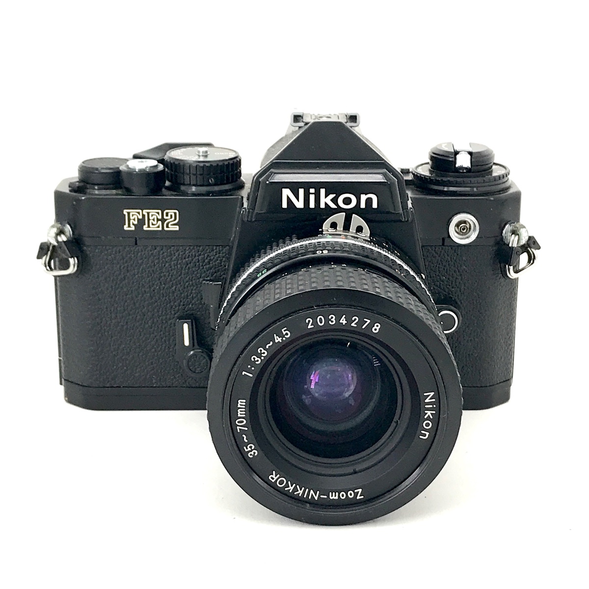 ニコン Nikon FE2 ブラック + Ai-S NIKKOR 35-70mm F3.3-4.5 ［ジャンク品］ フィルム マニュアルフォーカス  一眼レフカメラ 中古