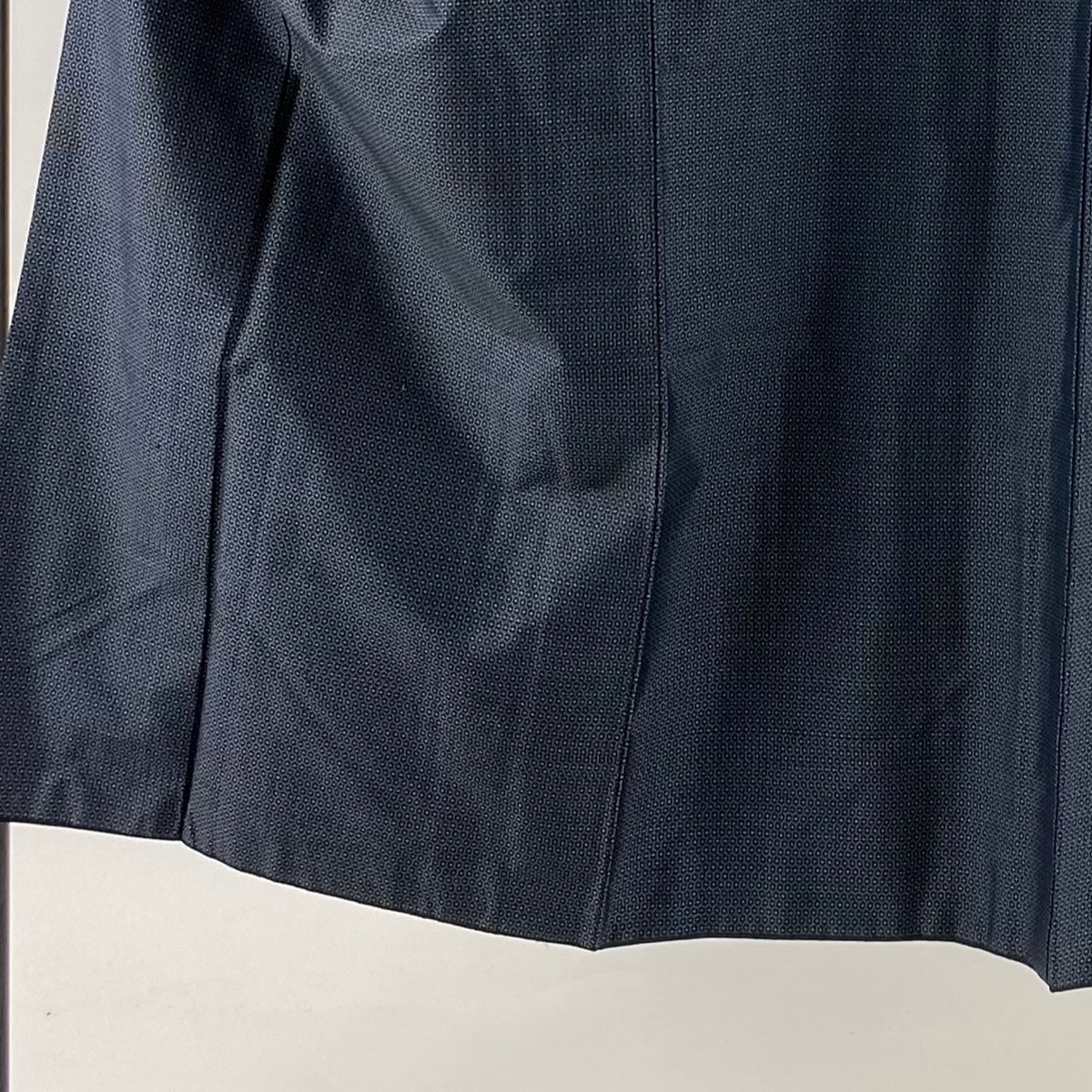  man kimono length 142.5cm sleeve length 66cm M. ensemble pongee . what . dark blue silk preeminence goods used 