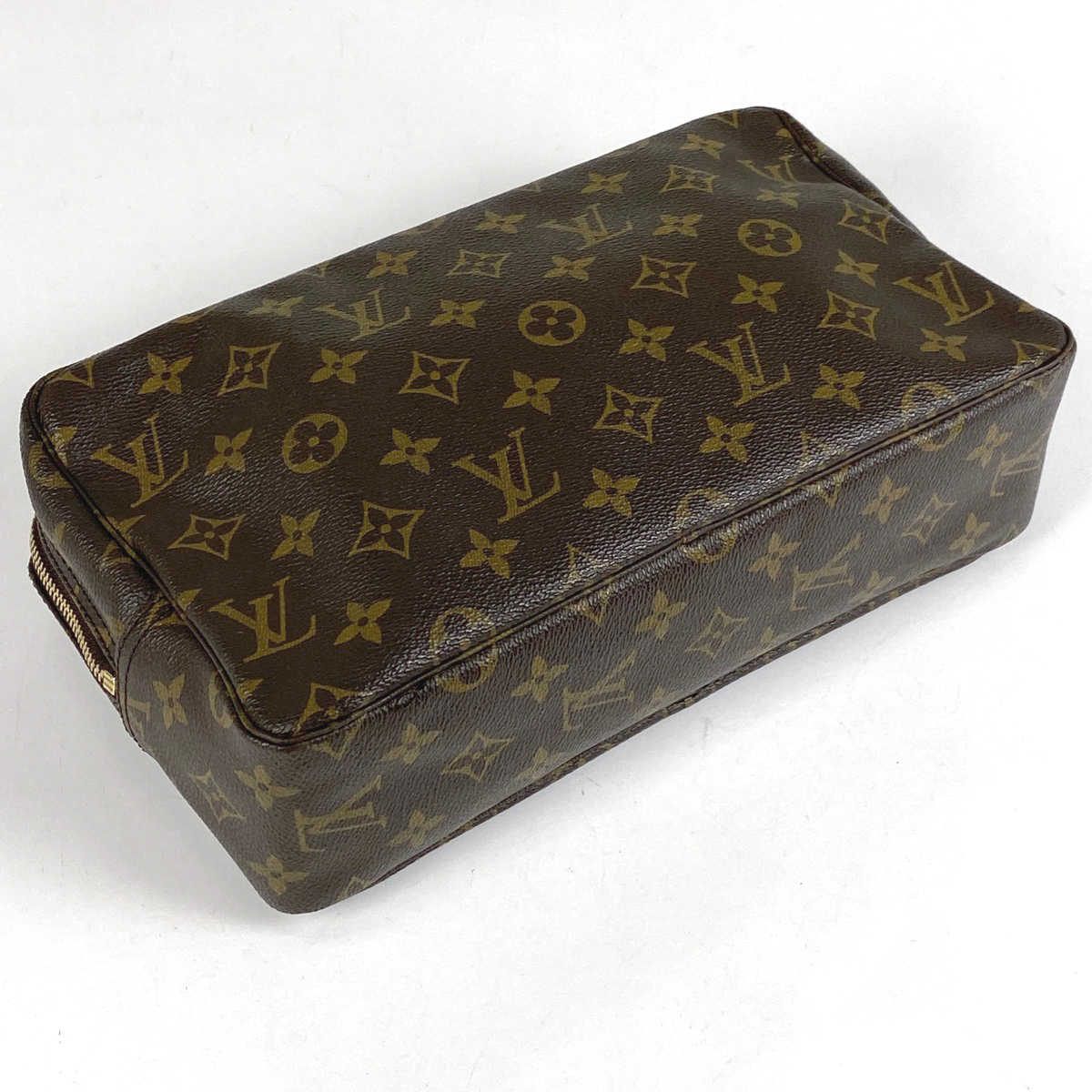  Louis * Vuitton Louis Vuittontu loose towa let 28 make-up second bag make-up pouch monogram Brown M47522 lady's used 