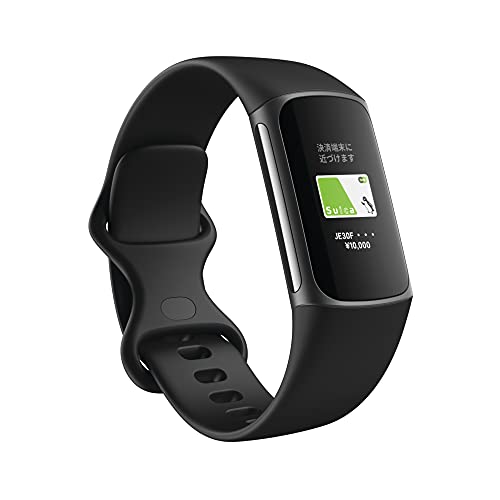[Suica correspondence ]Fitbit Charge 5 Tracker black / graphite [ maximum 7 days. battery life /GPS installing / smart watch ]