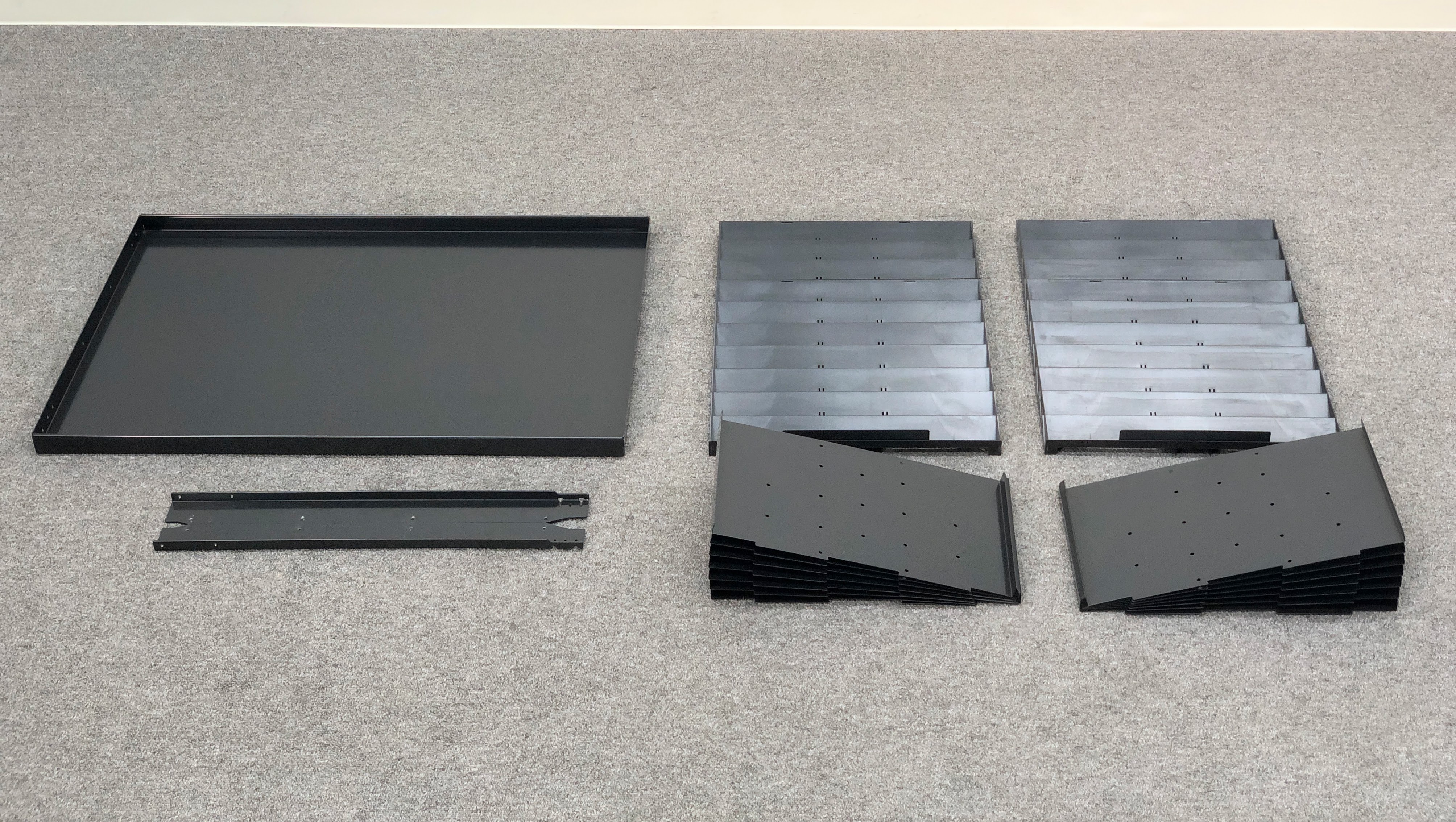 #USM/ is la- system # file tray bulkhead .2 row black drawer for parts (2)* Saitama shipping *