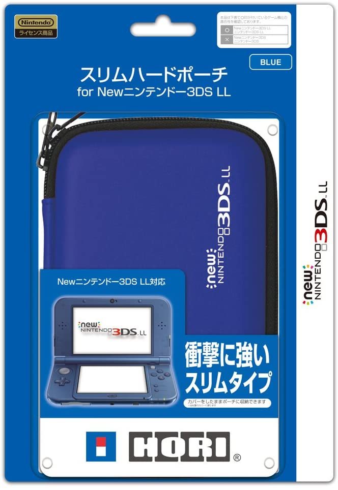 ホリ スリムハードポーチ for Newニンテンドー3DS LL ブルー ニンテンドー3DS用ポーチ、ケース、カバーの商品画像
