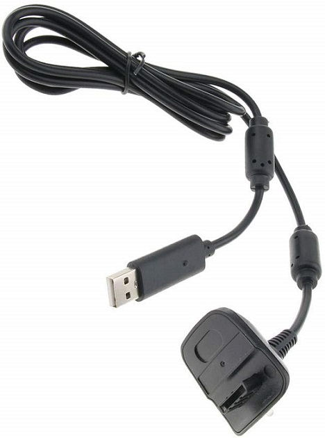 [ бесплатная доставка ][ новый товар ]Xbox 360 USB зарядка кабель контроллер. аккумулятор для черный сменный товар 