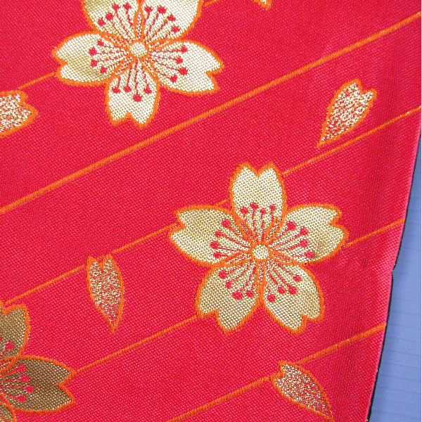 半幅帯 半巾帯 4寸帯 踊り 帯 半幅 浴衣 リバーシブル 黒 揚羽蝶 桜