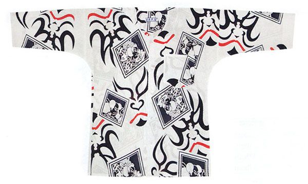 鯉口シャツ/幟旗/古布/柿渋染/幟旗／鯉口シャツ/ダボシャツ 幟旗の柿渋