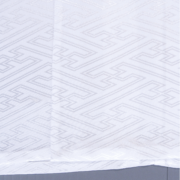 男物紋綸子白無地着物