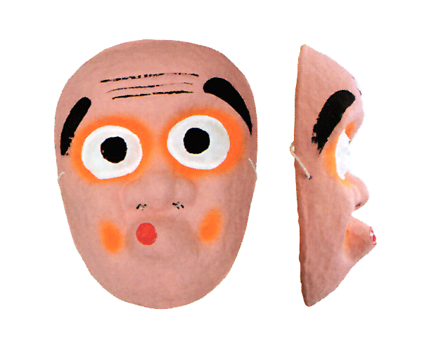 くわえ面 咥え面 お面 ひょっとこ 面 お稽古 能面 小道具 祭り 踊り