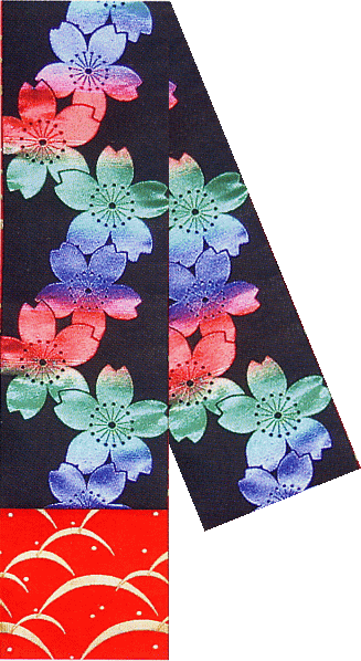 半幅帯 半巾帯 4寸帯 踊り 帯 半幅 浴衣 リバーシブル 黒 赤 青 緑 ぼかし桜 露芝 Nmd 4933 カメヤダイレクト 通販 Yahoo ショッピング