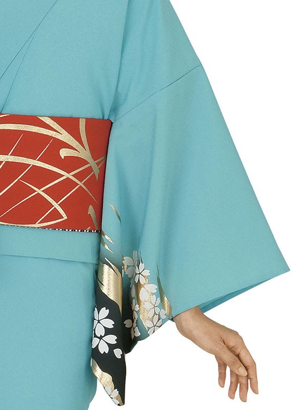 【新品】着物反物✖️３点　色無地 ブルーグレー・淡いグリーン・淡いピンク 一つ紋】作家物 訪問着 袷 たたき染め ぼかし柄 相良縫い紋 グリーン系