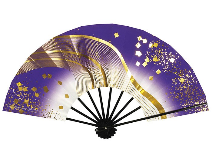 舞扇子 舞踊 扇子 化粧箱入り 舞扇 踊り 祭り 日本舞踊 日舞 黒骨 紫