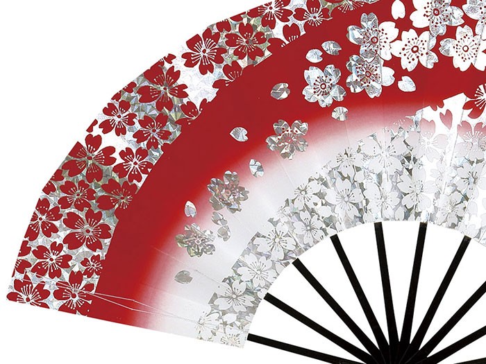 (743)舞扇　3本セット　パール　赤　青　白　詩吟　舞踊　扇子 舞扇子 舞踊 扇子 化粧箱入り 舞扇 踊り 祭り 日本舞踊 日舞 黒骨 赤